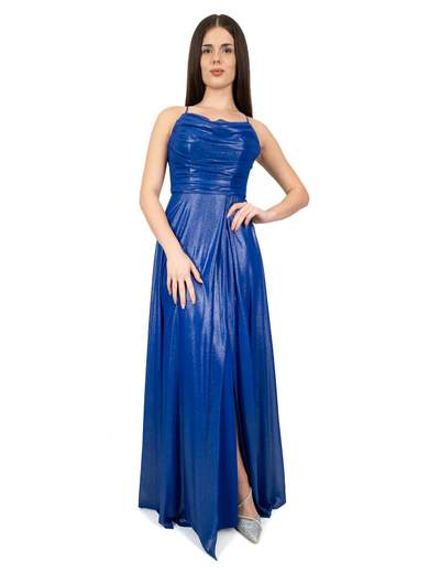 JEAN CRYÒ Vestito cerimonia elegante in tessuto spalmato luccicante