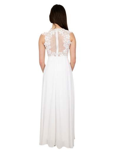 STRABELLO CERIMONIA Abito Sposa Corpetto Pizzo Economico Semplice Bianco Elegante