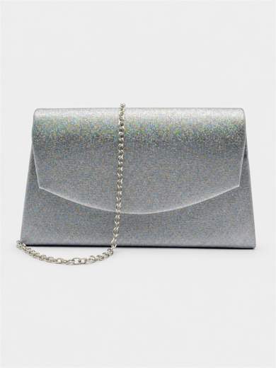 Grey Glitter Evening Clutch Bag HL3569-GRIGIO