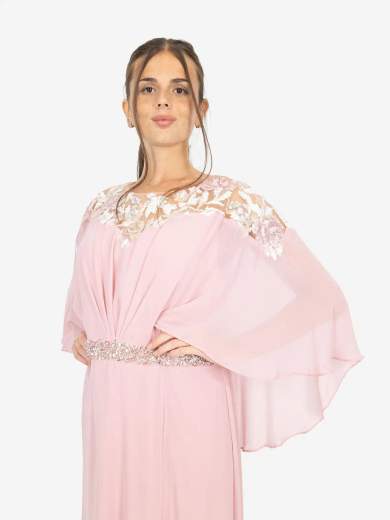 Bianca Brandi Curvy Abito da Cerimonia Curvy con Mantellina e Ricami 29465M