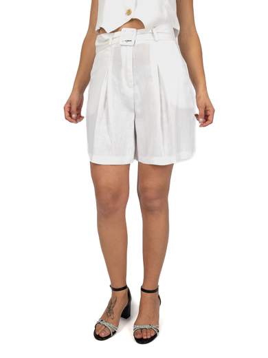 Pantaloncini Donna Shorts Corti In Lino E Viscosa Morbidi