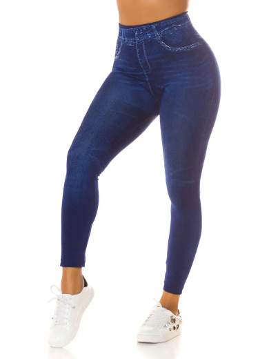 KOUCLA Jeggings basici sexy a vita alta in tessuto modellante 0000HL-1347