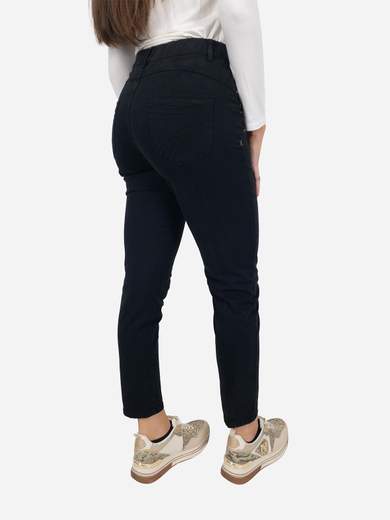 LONGYIDA Pantaloncini In Jeans A Vita Alta Per Donna – Modello Bermuda Strappato Al Ginocchio, Colore Nero, Taglia XX-Large