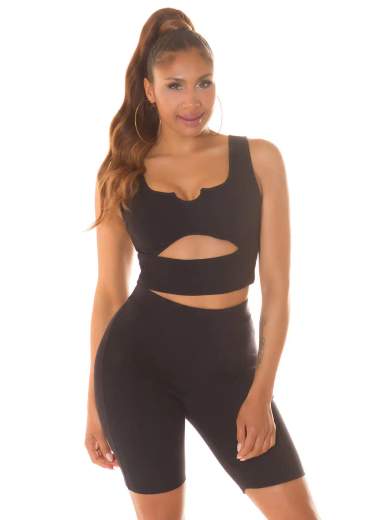 KOUCLA Completo Sportivo Sexy con Taglio Frontale 0000SET6166