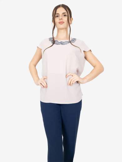 Tailleur Cerimonia Curvy 3 Pezzi in Macramè e Crepe