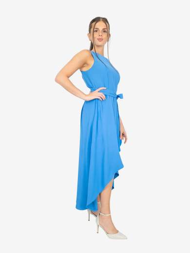 FRANK LYMAN Abito da cerimonia corto davanti e lungo dietro con cintura 258302