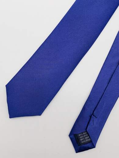 Pure Silk Solid Color Slim Tie 5 cm