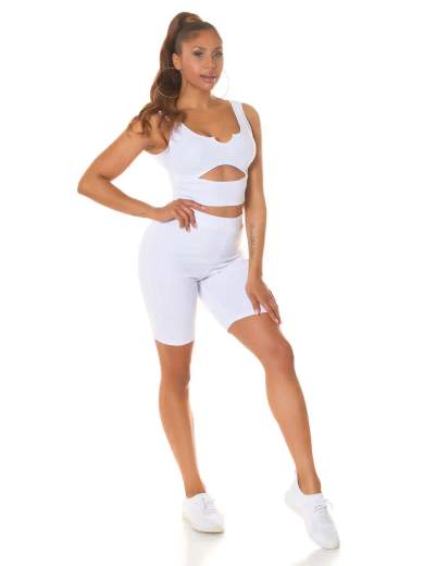 KOUCLA Completo Sportivo Sexy con Taglio Frontale 0000SET6166