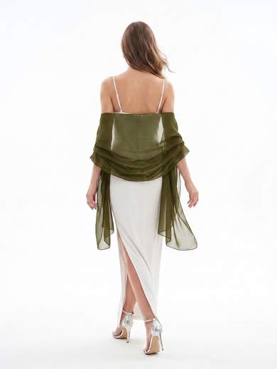 Elegant Solid Color Chiffon Ceremony Stole