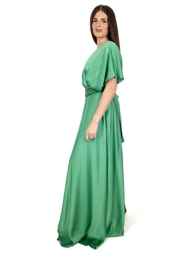 TWINS Abito Cerimonia Elegante Donna Lungo Stile Impero Taglie Forti