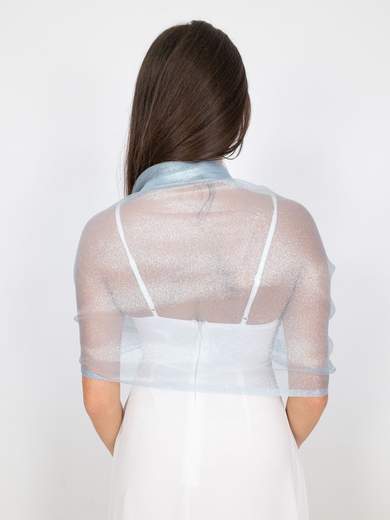 STRABELLO CERIMONIA Stola Cerimonia Elegante Donna Glitterata Doppio Velo