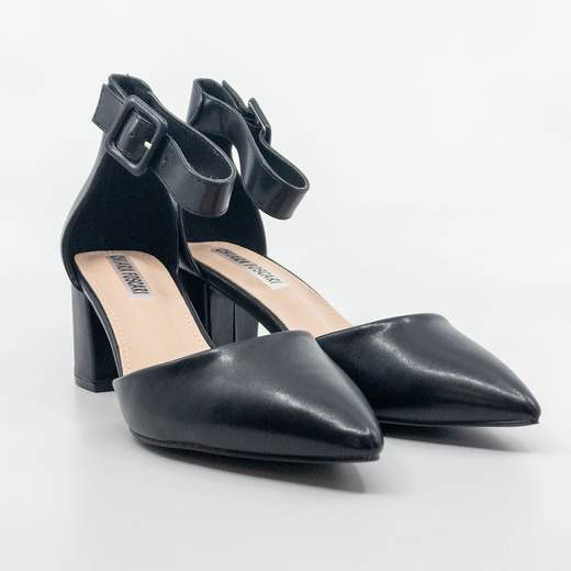 Chiara Foscari Décolleté nere a tacco largo con cinturino A31-062-NERO