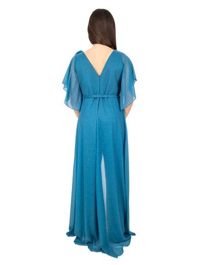 Bianca Brandi Curvy Tuta Cerimonia Glitterata Taglie Forti Scollo a Cuore