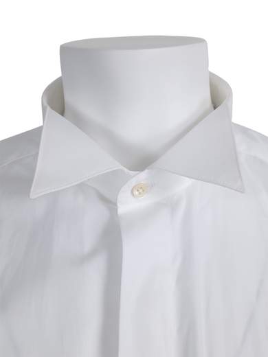 Camicia Cerimonia Collo Diplomatico Cotone Doppio Ritorto L11823