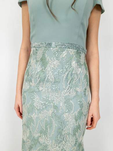 Abito lungo da cerimonia a sirena con giacca