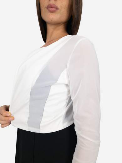 NEW COLLECTION Coprispalle Cerimonia Aperto Donna in Tulle Stretch ed Ecopelle Slim Fit ODPM01-980-2