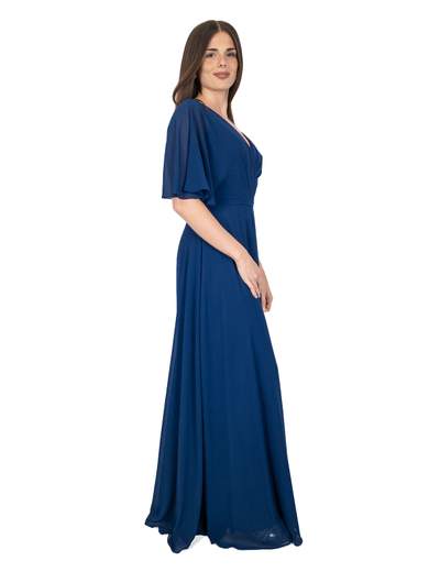 Bianca Brandi Abito Lungo Cerimonia Elegante Stile Impero con Stola 28847