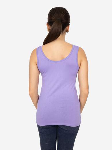 Slim Fit Women’s Tank Top with Wide Straps in Stretch Viscose