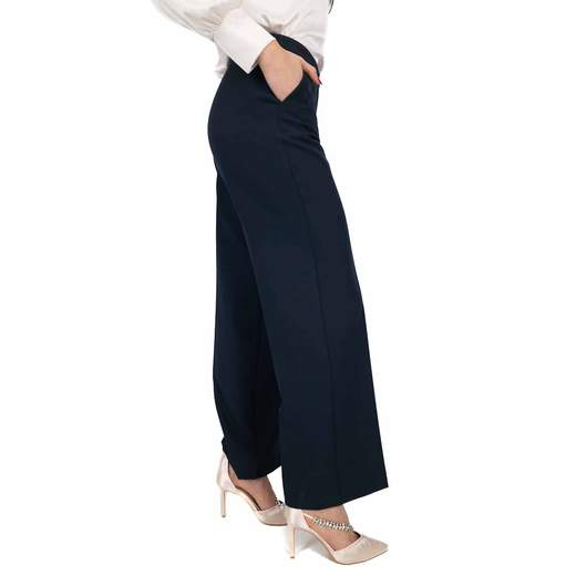 Pantaloni a Palazzo Eleganti Stile Raffinato per Donne con Vita Alta