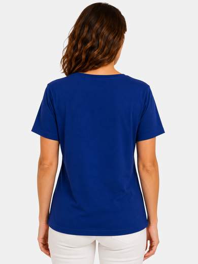 Women's Cotton T-Shirt with Front Print E106