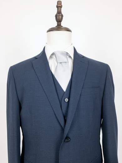 Men’s Drop 7 slim fit three-piece virgin wool suit
