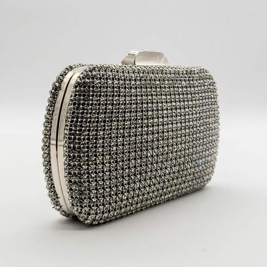 MICHELLE MOON Pochette da Cerimonia Argento con Strass V6067-ARGENTO