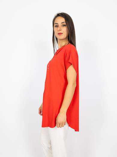 BLUE JOINT T-shirt Donna In Viscosa Basic Oversize Mezze Maniche