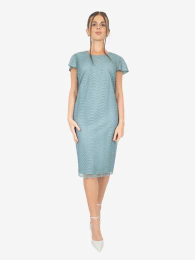 Elegant curvy ceremony set with sheath dress and jacket