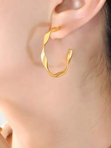 Strabello Bijoux Orecchini Twist Dorati 87227-0