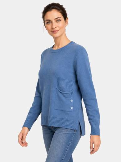 Soft Viscose Sweater with Side Pocket