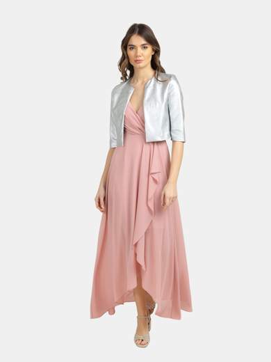 Coprispalle donna elegante cerimonia in similpelle effetto metallizzato