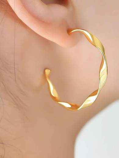 Strabello Bijoux Orecchini Twist Dorati 87227-0