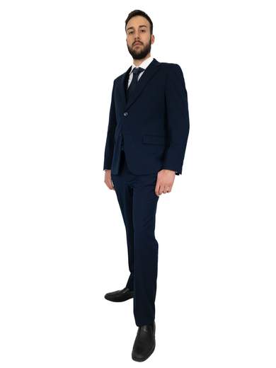 MARCEL MOREL Abito Uomo Cerimonia Elegante Revers Classico Drop 4