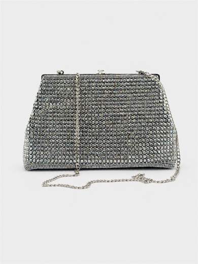 Clutch Gioiello Argento con Strass MD2539-ARGENTO