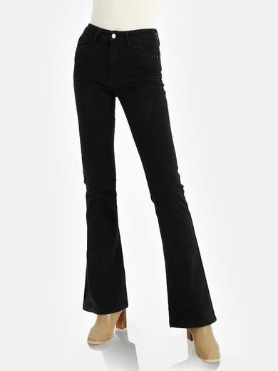 MISS BONBON Jeans neri bootcut push-up Miss Bonbon in denim elasticizzato ZX-3397