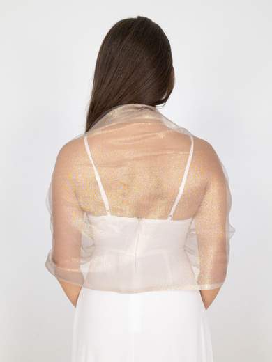 STRABELLO CERIMONIA Stola Cerimonia Elegante Donna Glitterata Doppio Velo