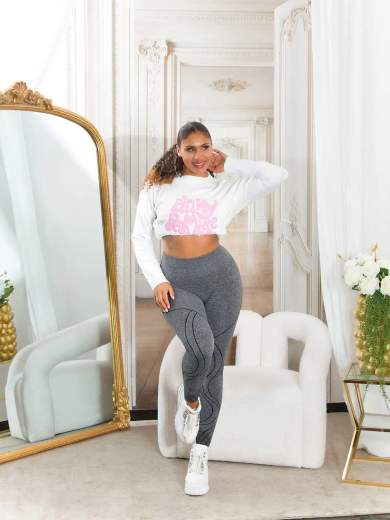 KOUCLA Leggings Modellanti a Vita Alta con Scrunch 0000HL-1367