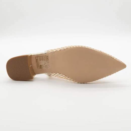 Chiara Foscari Slingback Donna Oro con Rete Brillante e Tacco Basso 3,5 cm A31-3121-ORO