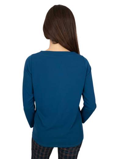 PERLA Blusa Elegante Donna Maniche Lunghe Sottogiacca A Girocollo