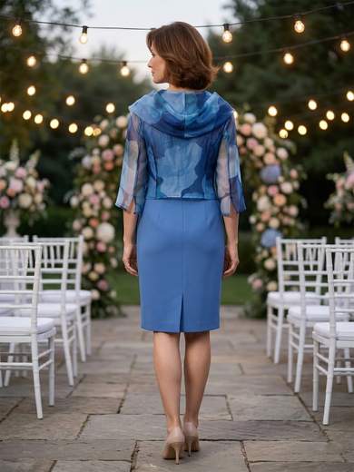 Peg Moda Abito a tubino in cadi con giacca in organza a fantasia 119-ORGANZA-517-EPOQUE