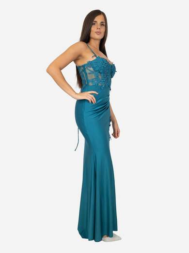 STRABELLO CERIMONIA Abito da cerimonia a Sirena Elegante con Corpetto in Pizzo e Spacco 97350F