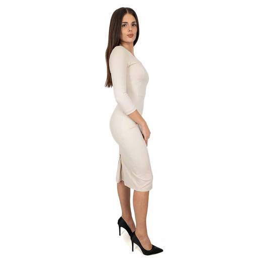 Abito Donna Elegante a Tubino Manica Tre Quarti Invernale Midi