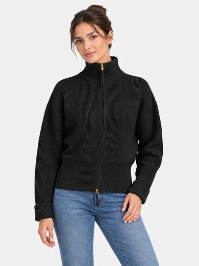 Intreccio Maglia a pannocchia con zip doppio cursore CE4300