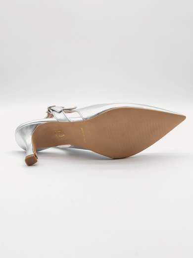 Silver Ceremony Slingback with Double Buckle BC7334-ARGENTO