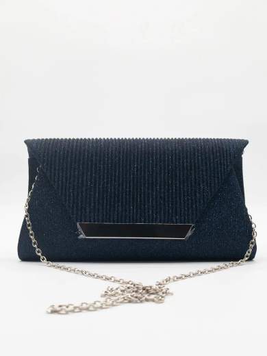 MICHELLE MOON Pochette glitterata blu con tracolla removibile XX3483-BLU