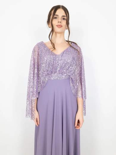 Abito lungo da cerimonia con dettagli eleganti