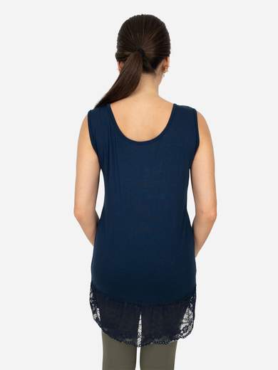 Canotta Lunga Curvy con Pizzo per Donna – Morbida e Comoda