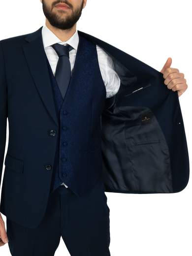 MARCEL MOREL Abito Uomo Cerimonia Elegante Revers Classico Drop 4