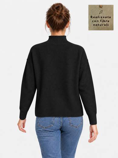Roll Neck Jumper in 100% Combed Virgin Wool