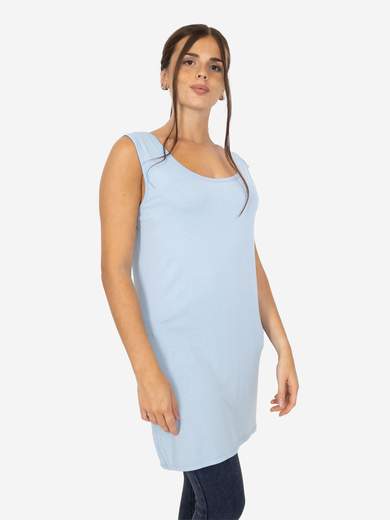 STRABELLO Women's long curvy tank top in stretch viscose – Basic model CAN-08